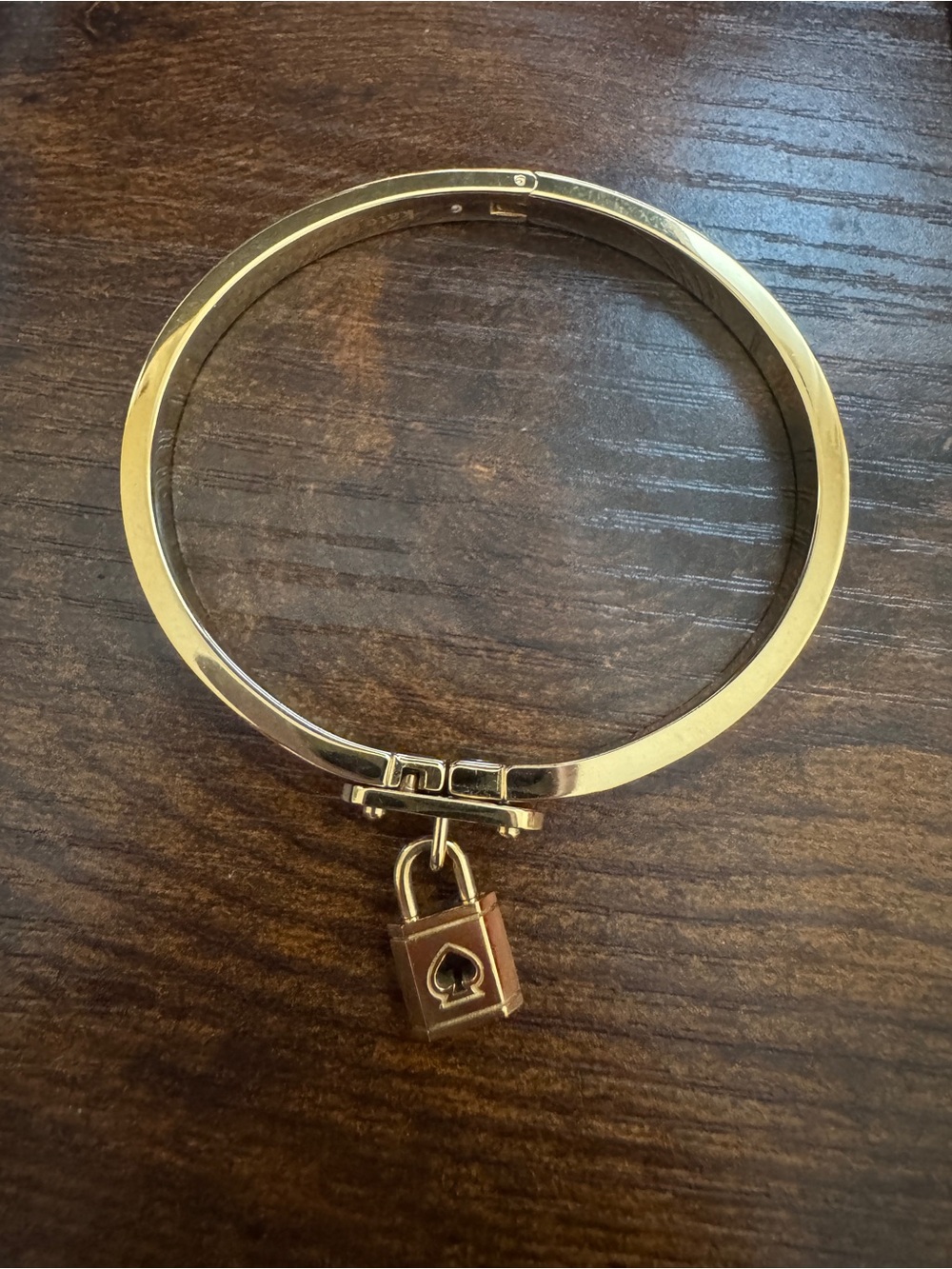 Kate Spade Lock & Spade Charm Bracelet in Red and Gold - Picture 3 of 6